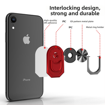 Yi Simi univerzálny držiak do auta na telefón s oporou v tvare kruhu, kovovo-plastová konštrukcia, vstrekované formovanie, kompatibilný so všetkými modelmi telefónov