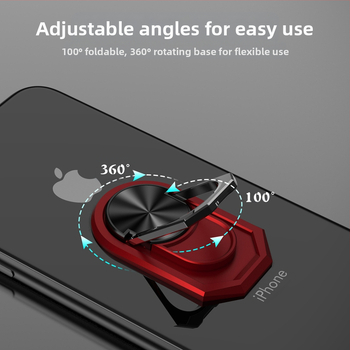 Yi Simi Универсален автомобилен държател за телефон с пръстенова поставка, метал + пластмаса, инжекционно формован, съвместим с всички модели телефони