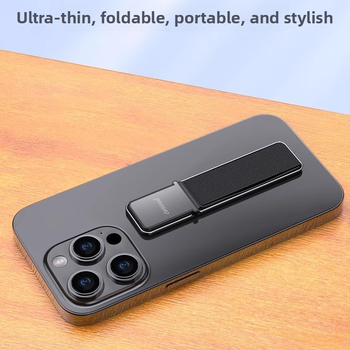 Телефонна стойка, мини ултра тънка, за обратно монтиране, с преносим ремък и антихлъзгаща повърхност