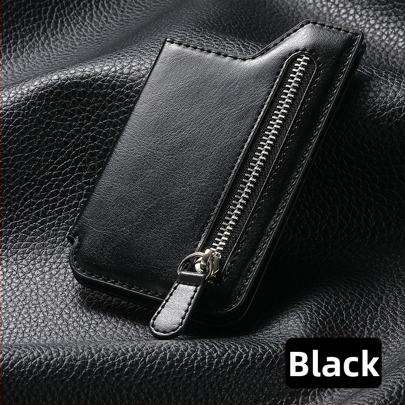 Mitmefunktsiooniline PU naha kaardikaas magnetilise autohoidjaga ja müntide taskuga