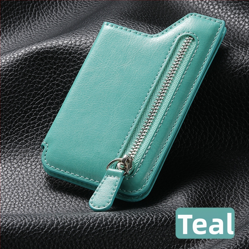 Mitmefunktsiooniline PU naha kaardikaas magnetilise autohoidjaga ja müntide taskuga