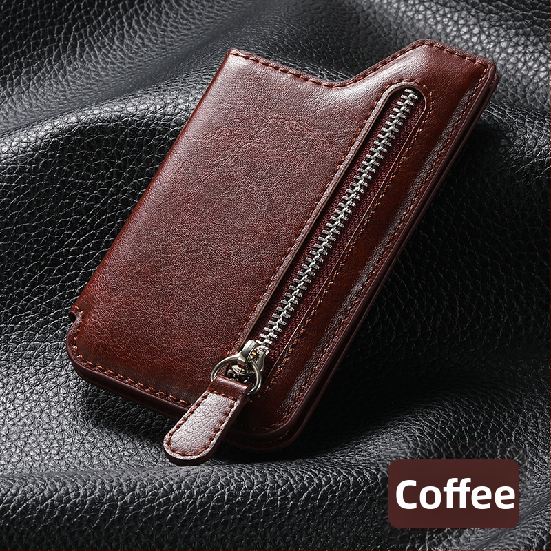 Mitmefunktsiooniline PU naha kaardikaas magnetilise autohoidjaga ja müntide taskuga