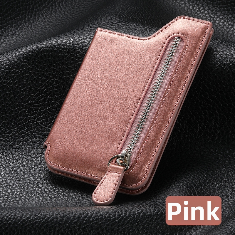 Mitmefunktsiooniline PU naha kaardikaas magnetilise autohoidjaga ja müntide taskuga