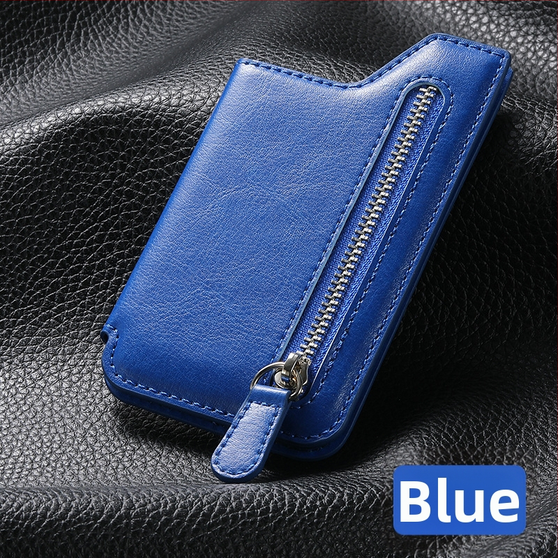 Mitmefunktsiooniline PU naha kaardikaas magnetilise autohoidjaga ja müntide taskuga