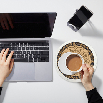 Κυκλική υφασμάτινη επιφάνεια για ποντίκι – αντιολισθητική, εκτύπωση, εθνικό στυλ