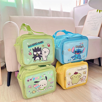 Izolēta pusdienu soma ar karikatūras stilu, no Oxford auduma, skolai, modelis 300