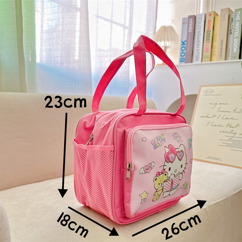 Izolēta pusdienu soma ar karikatūras stilu, no Oxford auduma, skolai, modelis 300