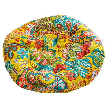 Кръгла възглавница за дома, неокласически стил, флорална шарка, пълнеж EPE