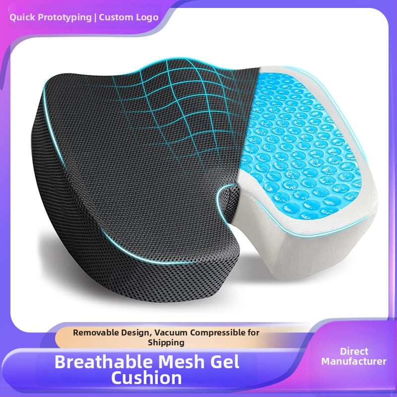 U-formos pagalvė biuro kėdei su memory foam užpildu, kvėpuojantis tinklinis audinys