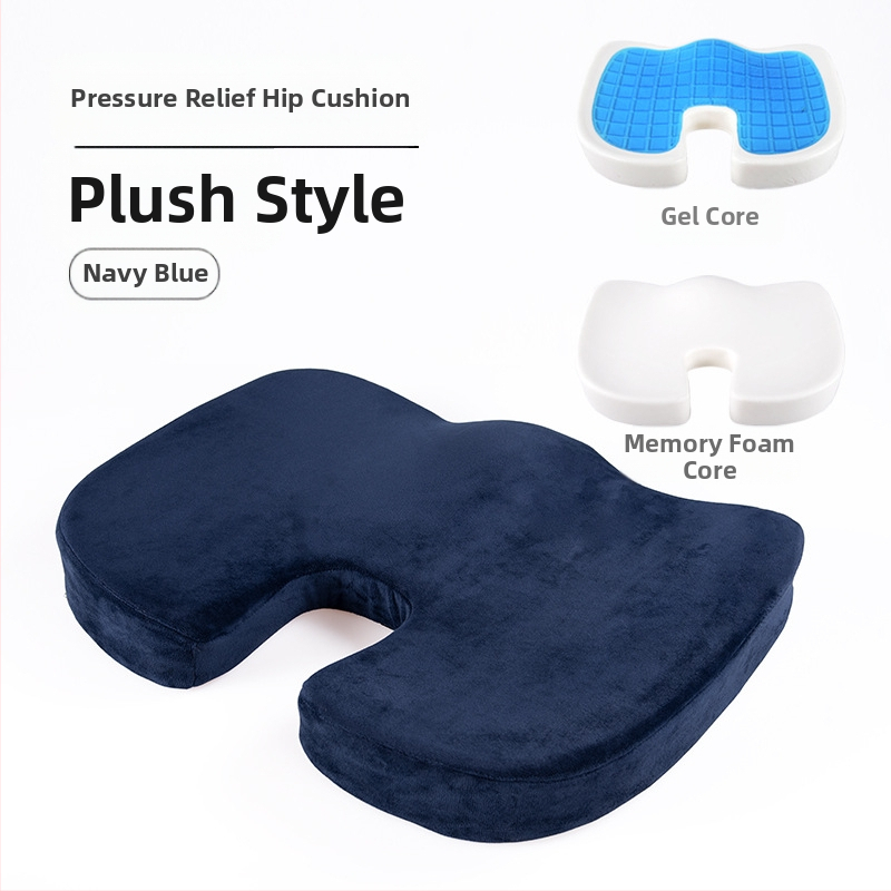 У-образена възглавничка за офис стол с мрежеста повърхност и пълнеж memory foam, дишаща