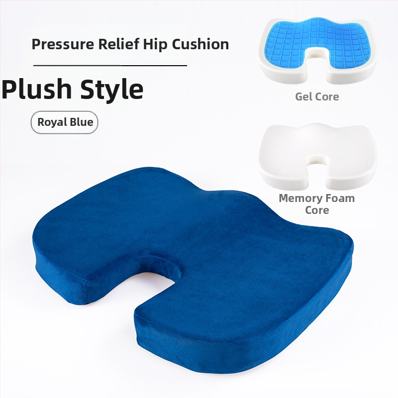 У-образена възглавничка за офис стол с мрежеста повърхност и пълнеж memory foam, дишаща