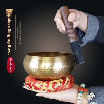 Bakrena meditacijska zdjela za jogu i iscjeljenje zvukom - klasični stil, kućni dekor