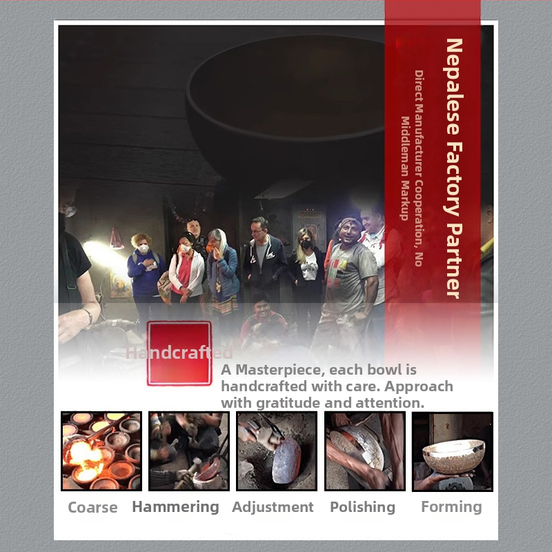 Bakrena meditacijska zdjela za jogu i iscjeljenje zvukom - klasični stil, kućni dekor