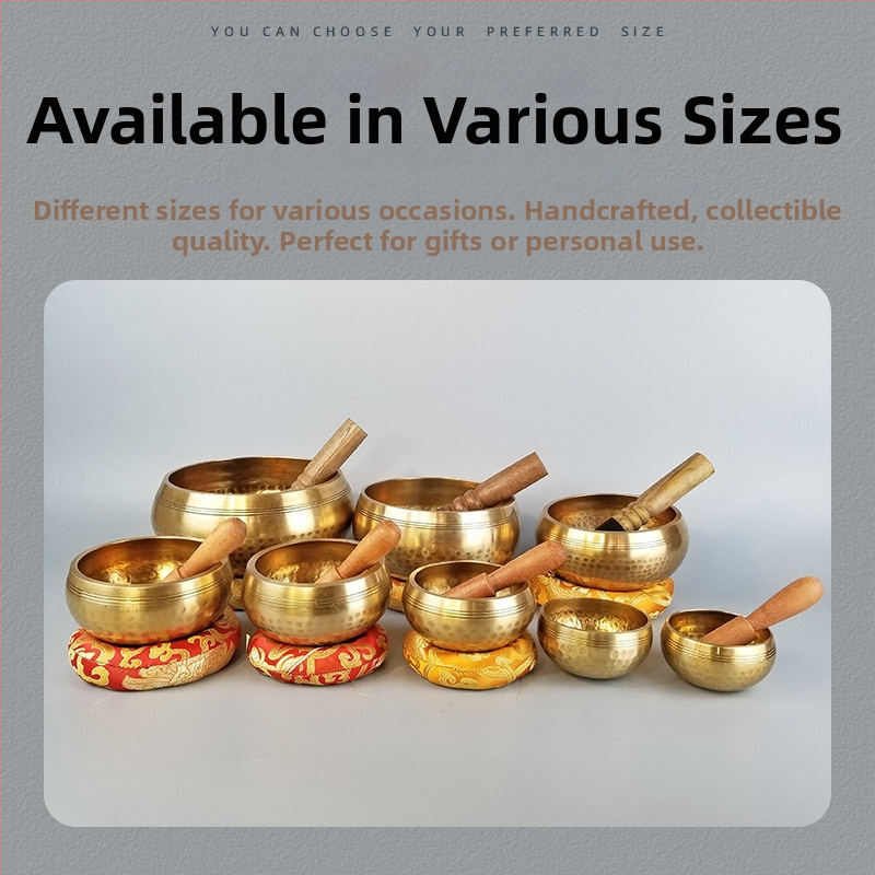 Bakrena meditacijska zdjela za jogu i iscjeljenje zvukom - klasični stil, kućni dekor