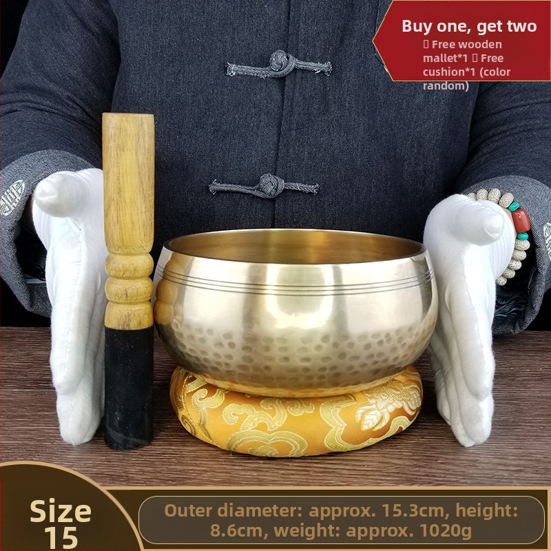 Bakrena meditacijska zdjela za jogu i iscjeljenje zvukom - klasični stil, kućni dekor