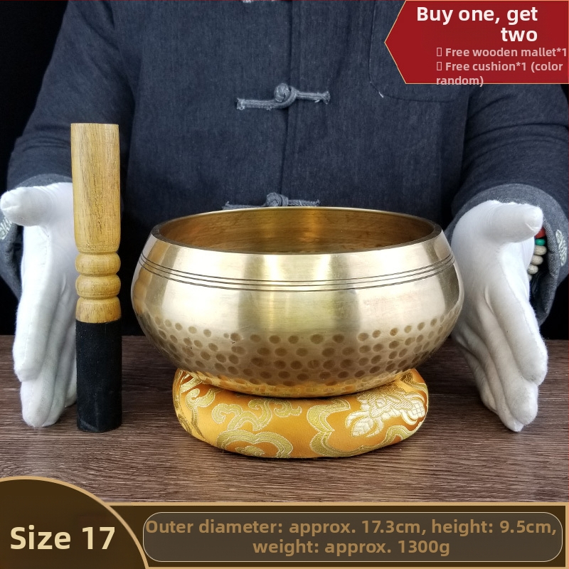 Bakrena meditacijska zdjela za jogu i iscjeljenje zvukom - klasični stil, kućni dekor