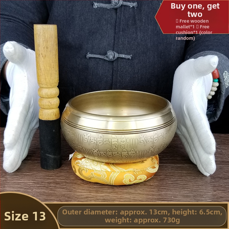 Bakrena meditacijska zdjela za jogu i iscjeljenje zvukom - klasični stil, kućni dekor