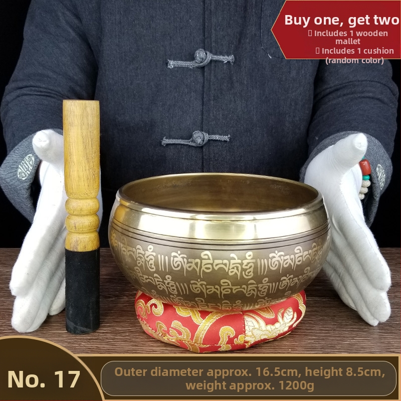 Bakrena meditacijska zdjela za jogu i iscjeljenje zvukom - klasični stil, kućni dekor