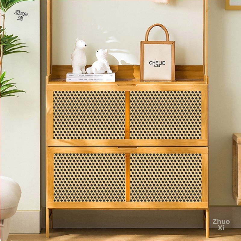 Стикер за врата на ратан шкаф, 3D ретро стил, самозалепващ филм за стъклена витрина, 1 бр. (Самозалепващ, 3D ретро стил, за стъклена витрина, 1 бр.)