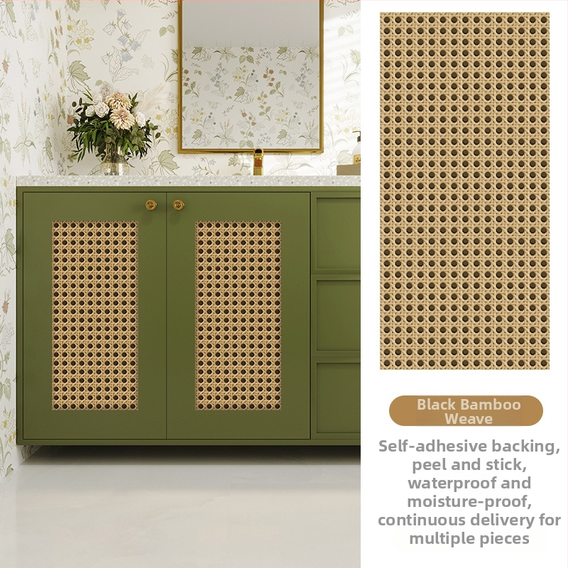 Rātas skapja durvju uzlīme, 3D vecmodīgs izskats, pašlīmējošs plēve stikla vitrīnai, 1 gab. (Pašlīmējošs, 3D vecmodīgs izskats, stikla vitrīnai, 1 gab.)