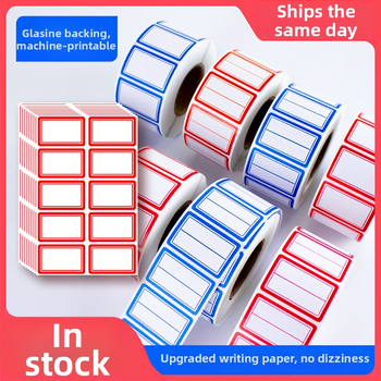 Etichete autoadezive scrise de mână pe rolă, hârtie pentru scris, personalizabile, 10 etichete pe pagină