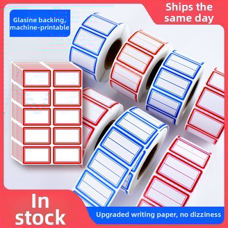 Lipnios ranka rašytos etiketės ritinėlyje, rašymo popierius, pritaikoma, 10 etikečių viename puslapyje