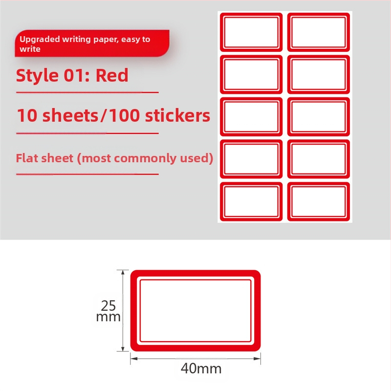 Etichete autoadezive scrise de mână pe rolă, hârtie pentru scris, personalizabile, 10 etichete pe pagină