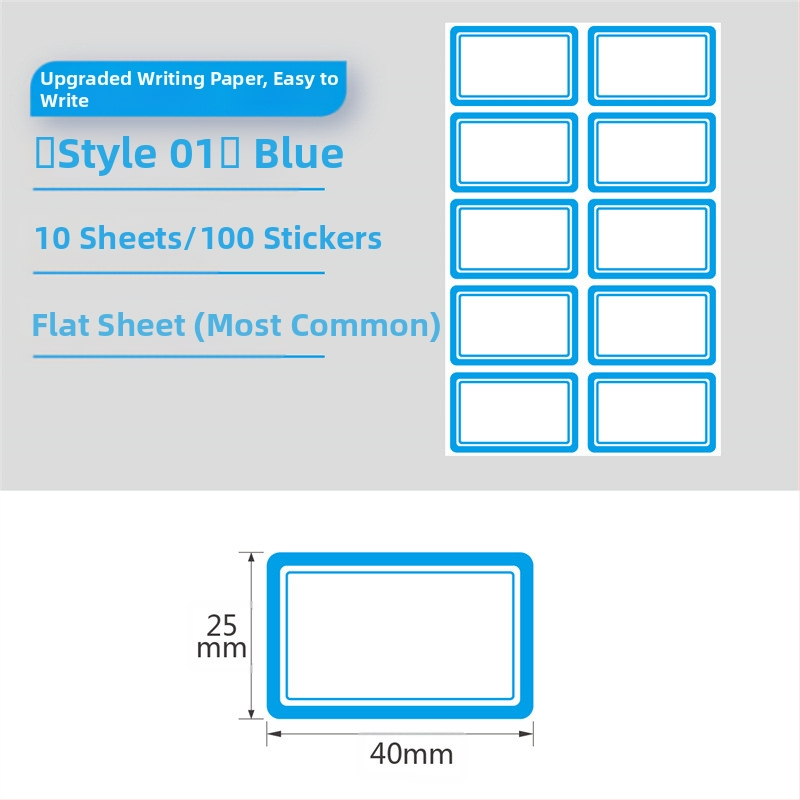 Etichete autoadezive scrise de mână pe rolă, hârtie pentru scris, personalizabile, 10 etichete pe pagină