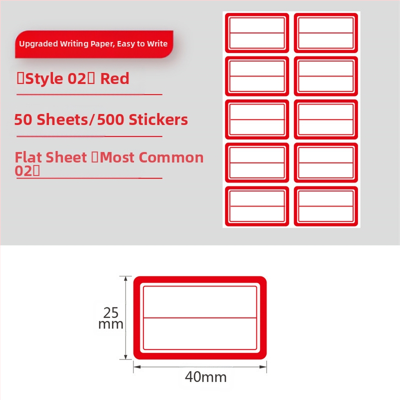 Etichete autoadezive scrise de mână pe rolă, hârtie pentru scris, personalizabile, 10 etichete pe pagină