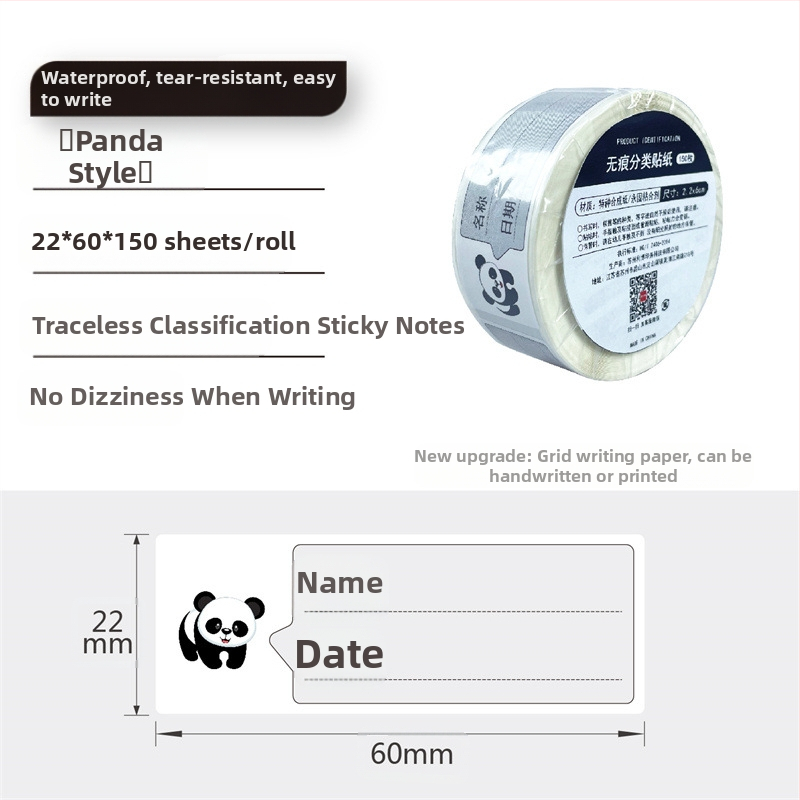 Etichete autoadezive scrise de mână pe rolă, hârtie pentru scris, personalizabile, 10 etichete pe pagină