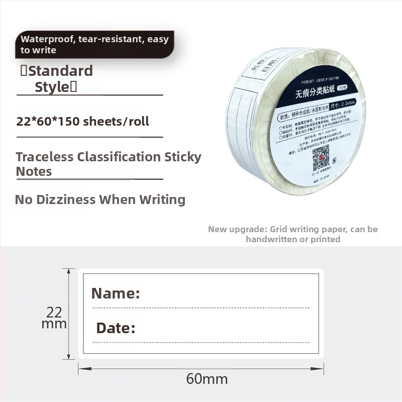 Etichete autoadezive scrise de mână pe rolă, hârtie pentru scris, personalizabile, 10 etichete pe pagină