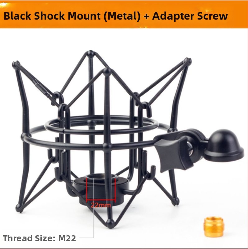 XZM ZX-108 Kovový držiak šoku pre kondenzátorové mikrofóny s vonkajším závitom