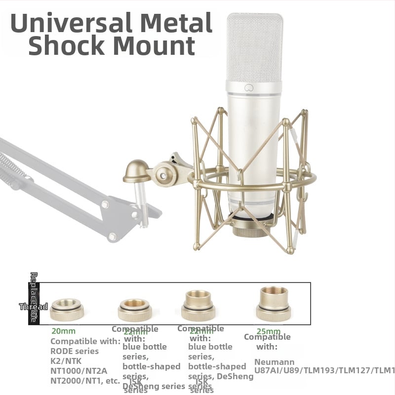 XZM ZX-108 Μεταλλικό στήριγμα κραδασμών για πυκνωτικούς μικροφώνους με εξωτερική βίδα