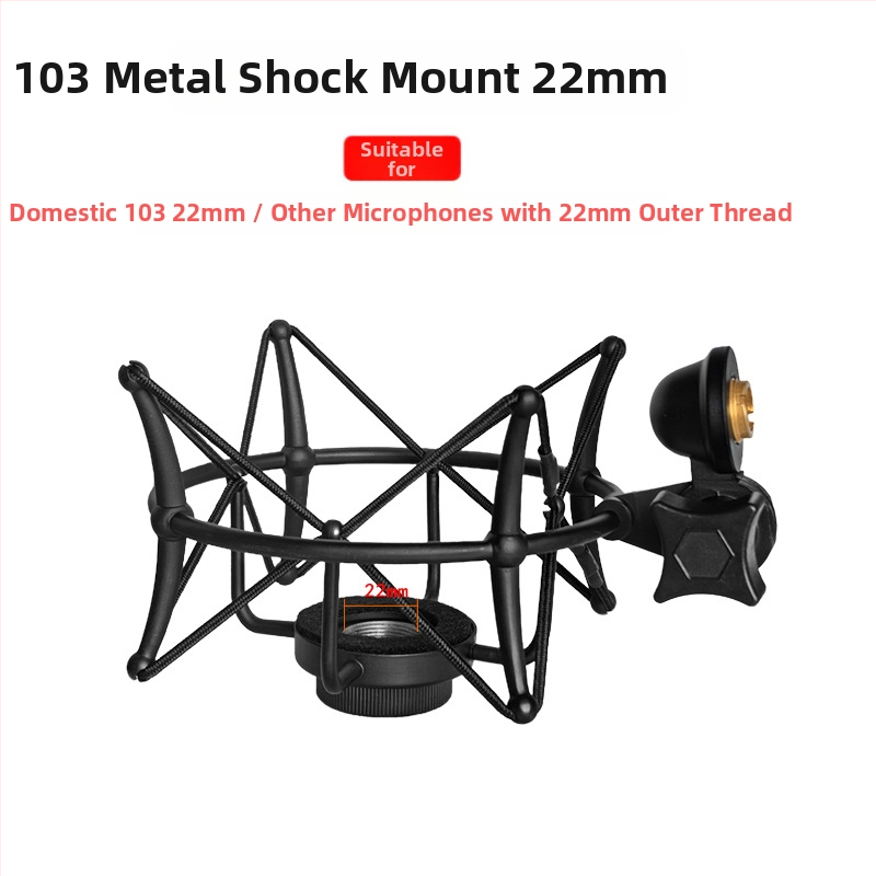 XZM ZX-108 Kovový držiak šoku pre kondenzátorové mikrofóny s vonkajším závitom