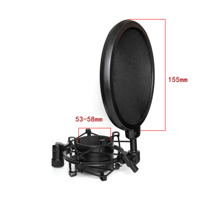 XZM ZX-108 Kovový držiak šoku pre kondenzátorové mikrofóny s vonkajším závitom