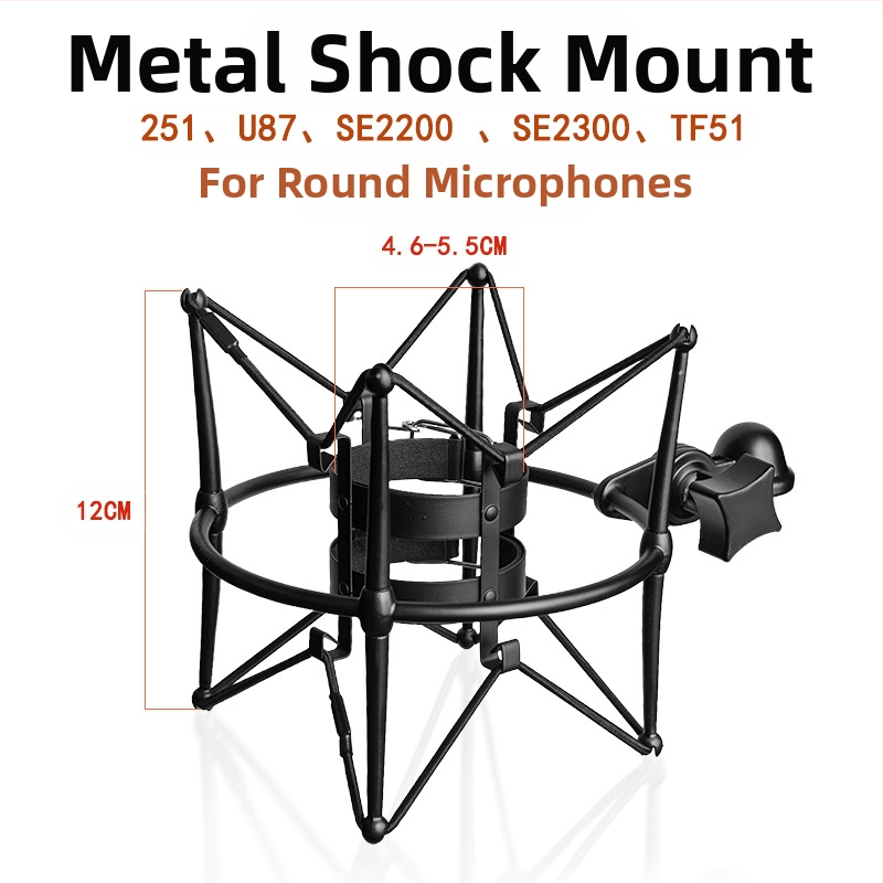 XZM ZX-108 Kovový držiak šoku pre kondenzátorové mikrofóny s vonkajším závitom
