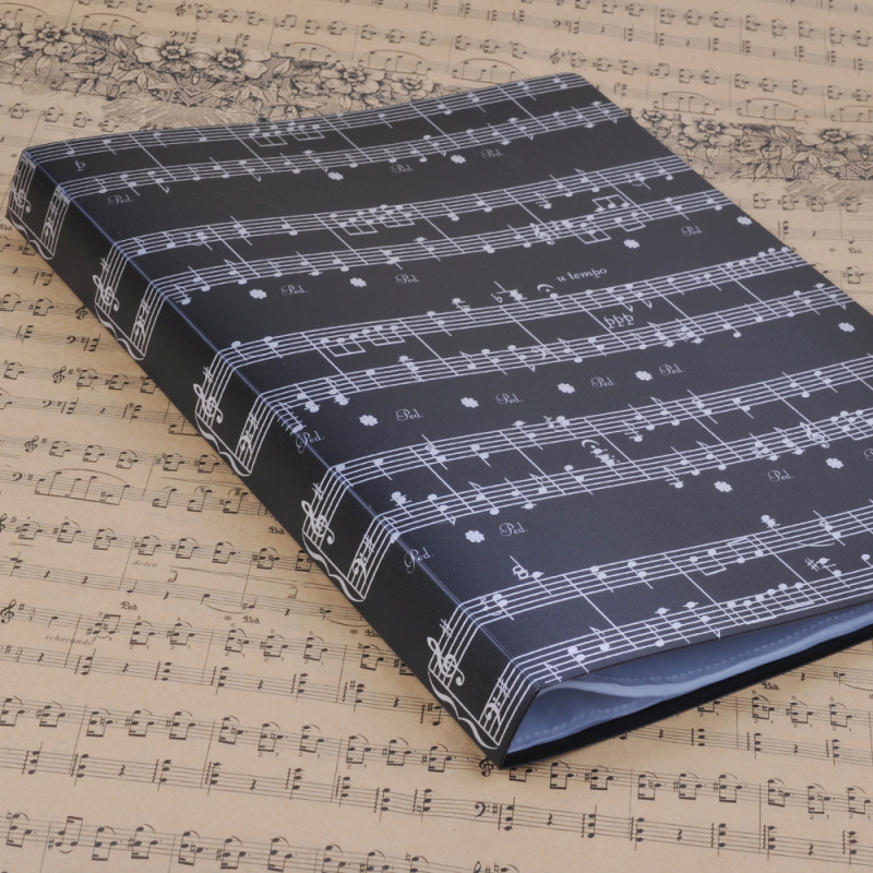 Dosar pentru partituri muzicale, material PVC, model MG-43, ambalaj OPP, potrivit pentru instrumente muzicale, brand DEDO