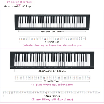 Αυτοκόλλητα πιάνου - Μοντέλο QT-0918, Υλικό PVC, Συσκευασία: κυκλική μεταλλική θήκη, Μάρκα Chuanmei