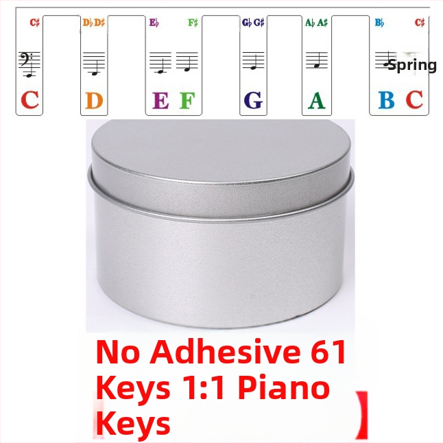 Abțibilduri pentru pian - Model QT-0918, Material PVC, Ambalaj: cutie metalică rotundă, Brand Chuanmei