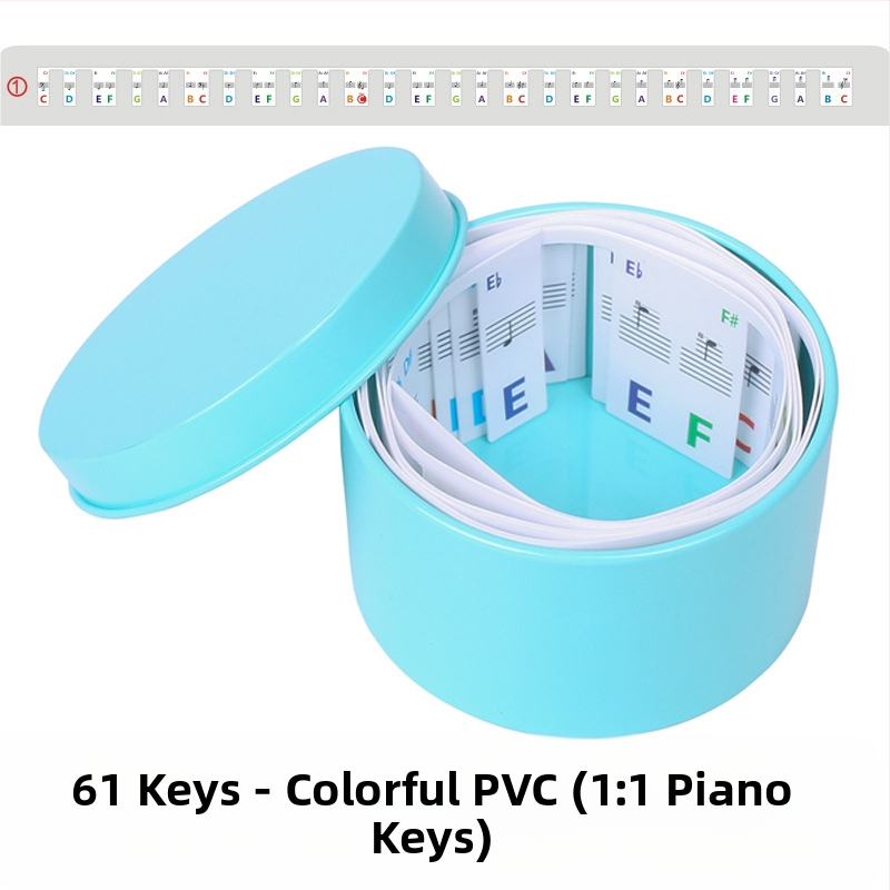 Abțibilduri pentru pian - Model QT-0918, Material PVC, Ambalaj: cutie metalică rotundă, Brand Chuanmei