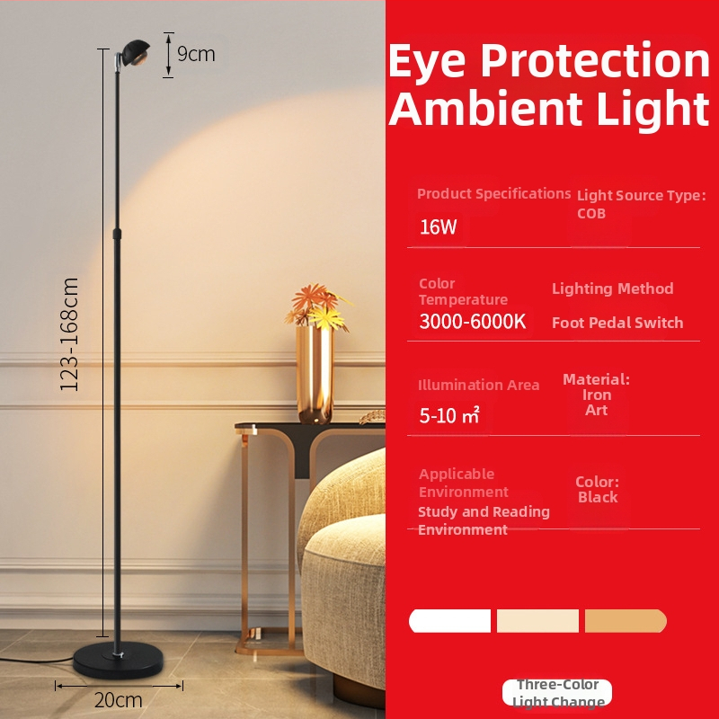 Grindų lempos COB, aliuminio gaubtas, geležinis korpusas, CRI ≥95