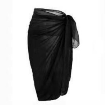 Set din chiffon pentru protecție solară la plajă – două piese: fustă și bluză, purtare în mai multe moduri, 100% poliester, 130 g/m²