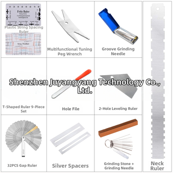 Riglă de reglaj a chitării din plastic: riglă pentru gât, riglă de înălțime a corzilor, riglă triunghiulară