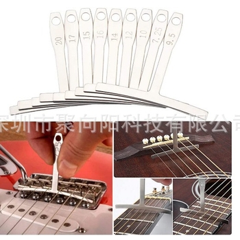 Πλαστικός μετρητής ρύθμισης κιθάρας: χάρακας για τον λαιμό, μετρητής ύψους χορδών, τρίγωνος χάρακας