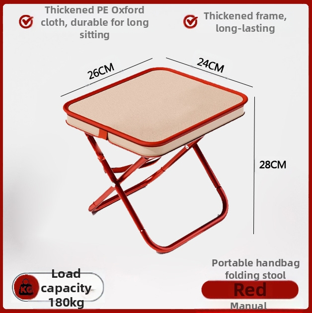 Sulankstoma kėdė - anglinio plieno, matmenys 28×23×26 cm, prekinis ženklas Foreign man, nešiojama kempingui ir žvejybai.