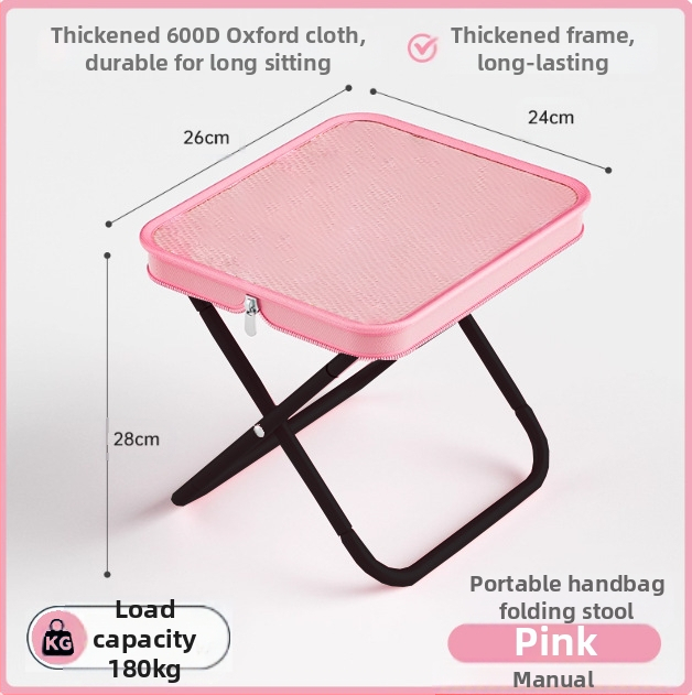 Sulankstoma kėdė - anglinio plieno, matmenys 28×23×26 cm, prekinis ženklas Foreign man, nešiojama kempingui ir žvejybai.