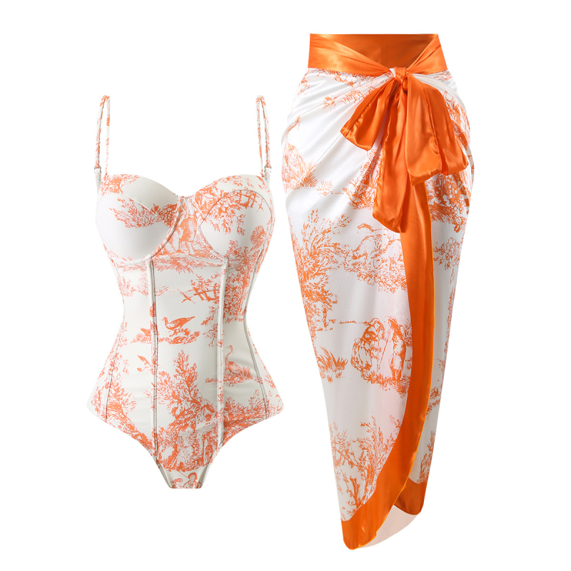 Moterų viengabunis maudymosi kostiumėlis, greitai džiūstantis, aptemptas kirpimas, spaudinimas, poliesterio audinys su spandekso pamušalu