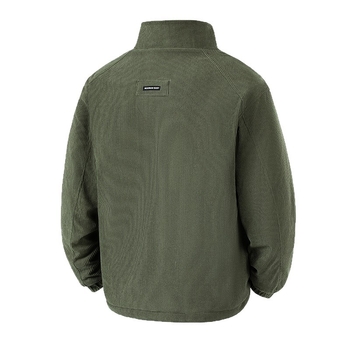 Jachetă Corduroy pentru bărbați, iarnă, căptușită cu fleece, groasă, fermoar, guler lapel, croială lejeră, buzunare laterale