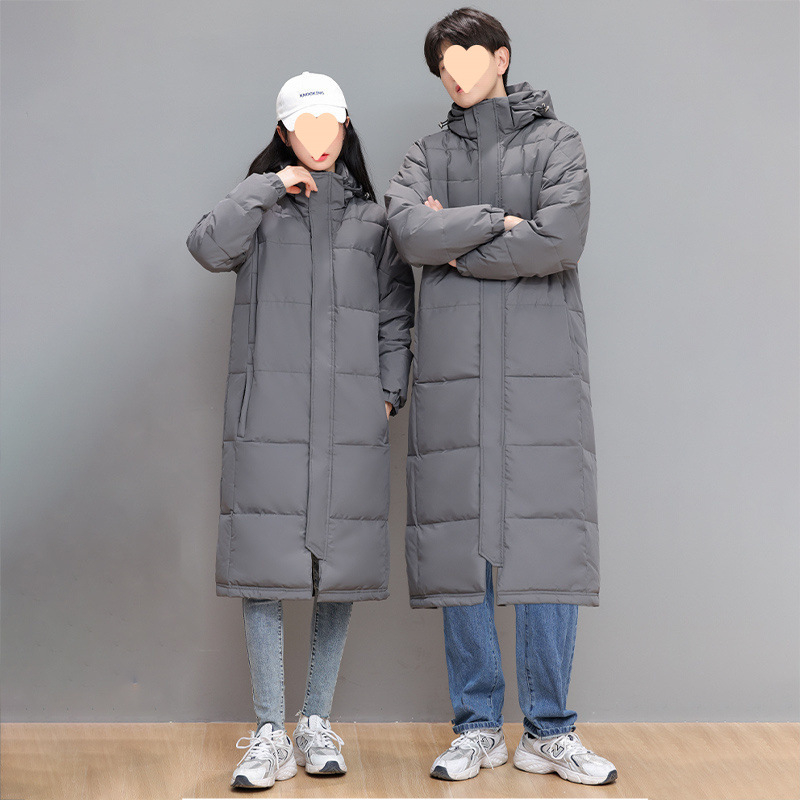 Удължено мъжко пухено яке с гъши пух, пухкавост 900, съдържание на кашмир 30–35%, полиестерна материя, подходящо за умерено студено (-5°C до 0°C)