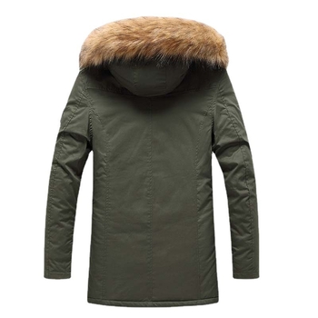 Μπουφάν βαμβακερό με γέμισμα, φερμουάρ, κουκούλα, σταθερός γιακάς, πλαϊνές τσέπες με ραφές